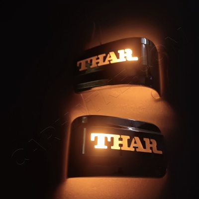 Cnleague Side Mirror LED Indicator Lights for Mahindra Thar 2020 Onwards - Chrome Finish