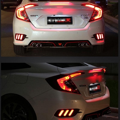 Honda New Civic 2019 Bumper LED Reflector Lights in Mustang (Set of 2Pcs.) Honda New Civic 2019 Bumper LED Reflector Lights in Mustang (Set of 2Pcs.)