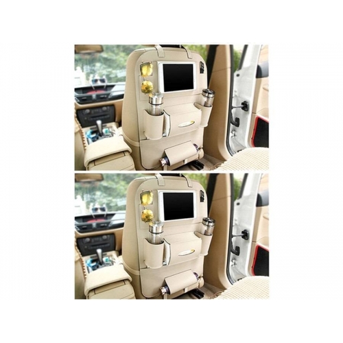 Carhatke PU Leather 3D Car Seat Back Multi Pocket Storage Bag Organizer Holder Hanger Accessory (Set of 1Pcs.)