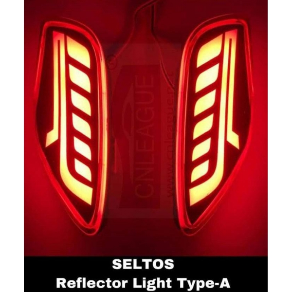 Bumper Led Reflector Lights For Kia Seltos Type B (Set of 2Pcs.)