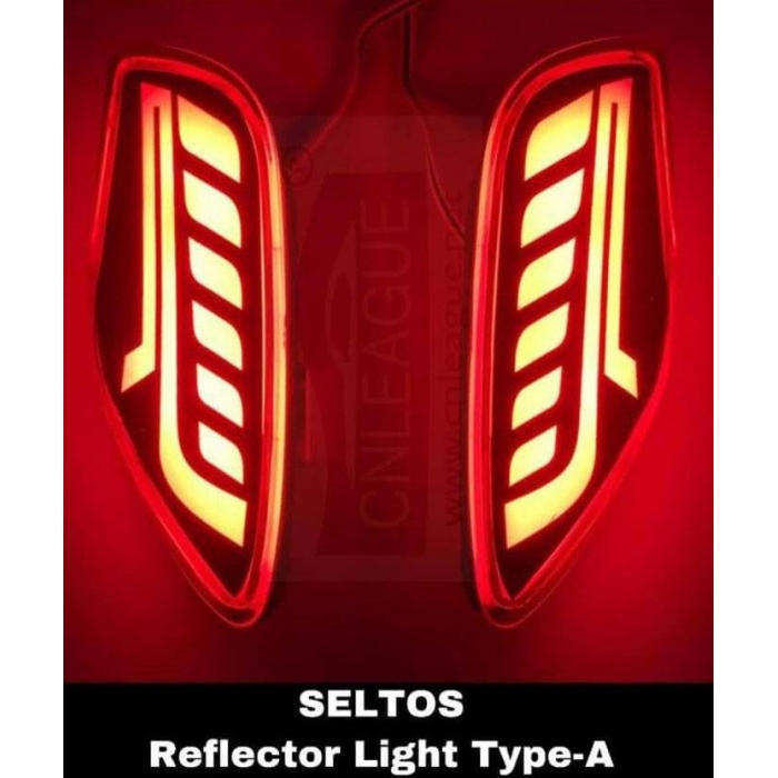 Bumper Led Reflector Lights For Kia Seltos Type B (Set of 2Pcs.) Bumper Led Reflector Lights For Kia Seltos Type B (Set of 2Pcs.)