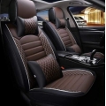 Ford Figo Aspire PU Leatherate Luxury Car Seat Cover With Pillow and Neck Rest (Coffee & Black) Ford Figo Aspire PU Leatherate Luxury Car Seat Cover With Pillow and Neck Rest (Coffee & Black)