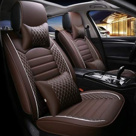Kia Seltos Pu Leatherate Luxury Car Seat Cover With Pillow And Neck Rest All Coffee Carhatke Com - Best Heated Car Seat Covers 2019