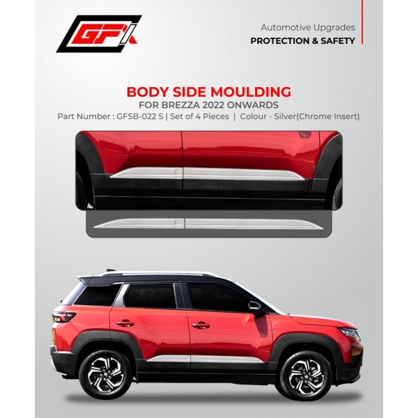 Maruti Suzuki Brezza 2022 Onwards OEM Type Body Side Moulding - Set of 4