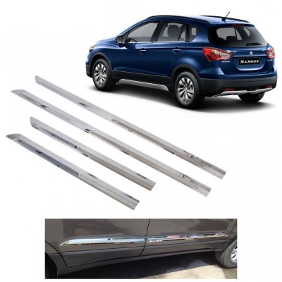 Maruti Suzuki S Cross Body Chrome Side Moulding - Set Of 4 Maruti Suzuki S Cross Body Chrome Side Moulding - Set Of 4