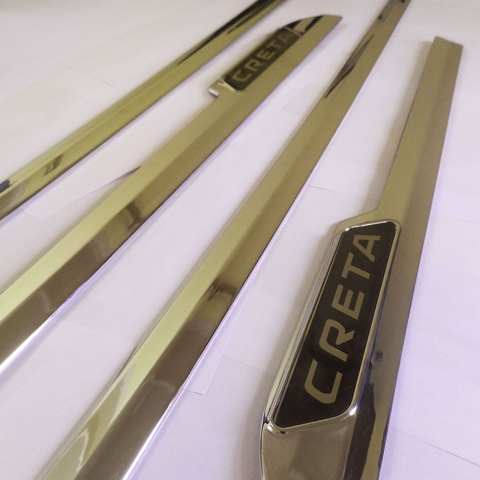 Hyundai New Creta 2020 Chrome Door Side Beading Set Of 4 - Imported Hyundai New Creta 2020 Chrome Door Side Beading Set Of 4 - Imported