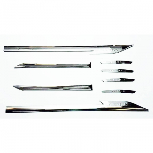 Hyundai Venue Chrome Door Side Beading Set Of 8- Imported Hyundai Venue Chrome Door Side Beading Set Of 8- Imported
