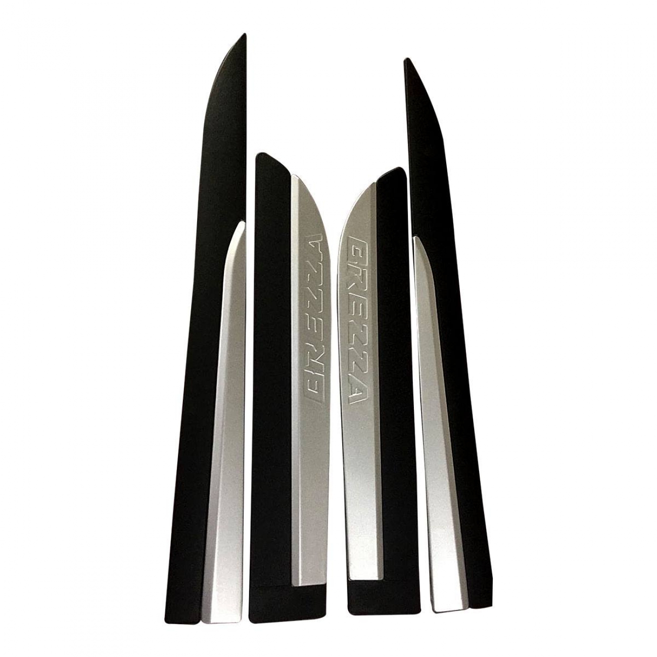 Maruti Vitara Brezza Door Side Cladding Set (Black & Silver)