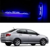 Honda City ivtec 2009-2013 Door Foot LED Mirror Finish Black Glossy Scuff Sill Plate Guards (Set of 4Pcs.)