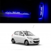Hyundai i10 Door Foot LED Mirror Finish Black Glossy Scuff Sill Plate Guards (Set of 4Pcs.)