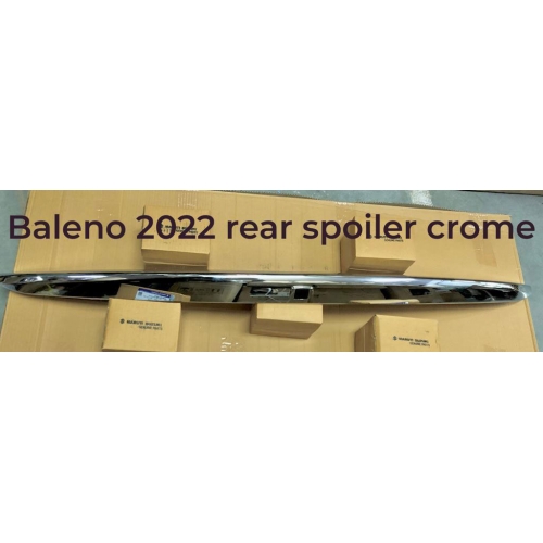 Maruti Suzuki Baleno 2022 Onward Rear Dicky Chrome Spoiler With Camera Hole