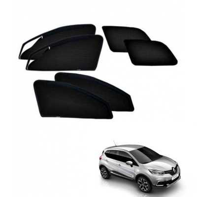 Renault Captur 2017 Onwards Zipper Magnetic Window Sun Shades - Set Of 6