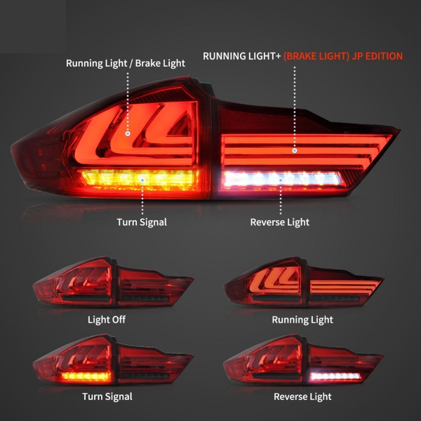 Honda City 2014-2020 Custom Modified BMW Style Tail Light With Matrix Turn Signal