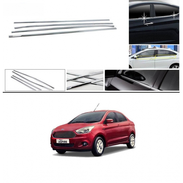 Ford Figo Aspire Lower Window Chrome Garnish Trims (Set Of 4Pcs.)