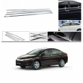 Honda City 2014-2020 Lower Window Chrome Garnish Trims (Set Of 4Pcs.) Honda City 2014-2020 Lower Window Chrome Garnish Trims (Set Of 4Pcs.)