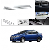 Honda City Ivteh 2009-2013 Lower Window Chrome Garnish Trims (Set Of 4Pcs.)