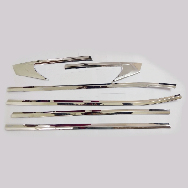 Cnleague Kia Seltos 2019 Onwards Lower Window Chrome Garnish - ABS Material