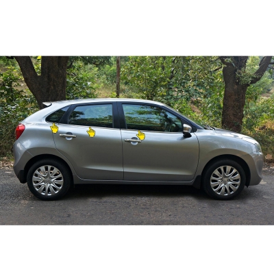 Maruti Suzuki Baleno 2015-2022 Lower Window Chrome Garnish Trims (Set Of 6Pcs.)