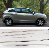 Maruti Suzuki Baleno 2015-2022 Lower Window Chrome Garnish Trims (Set Of 6Pcs.)