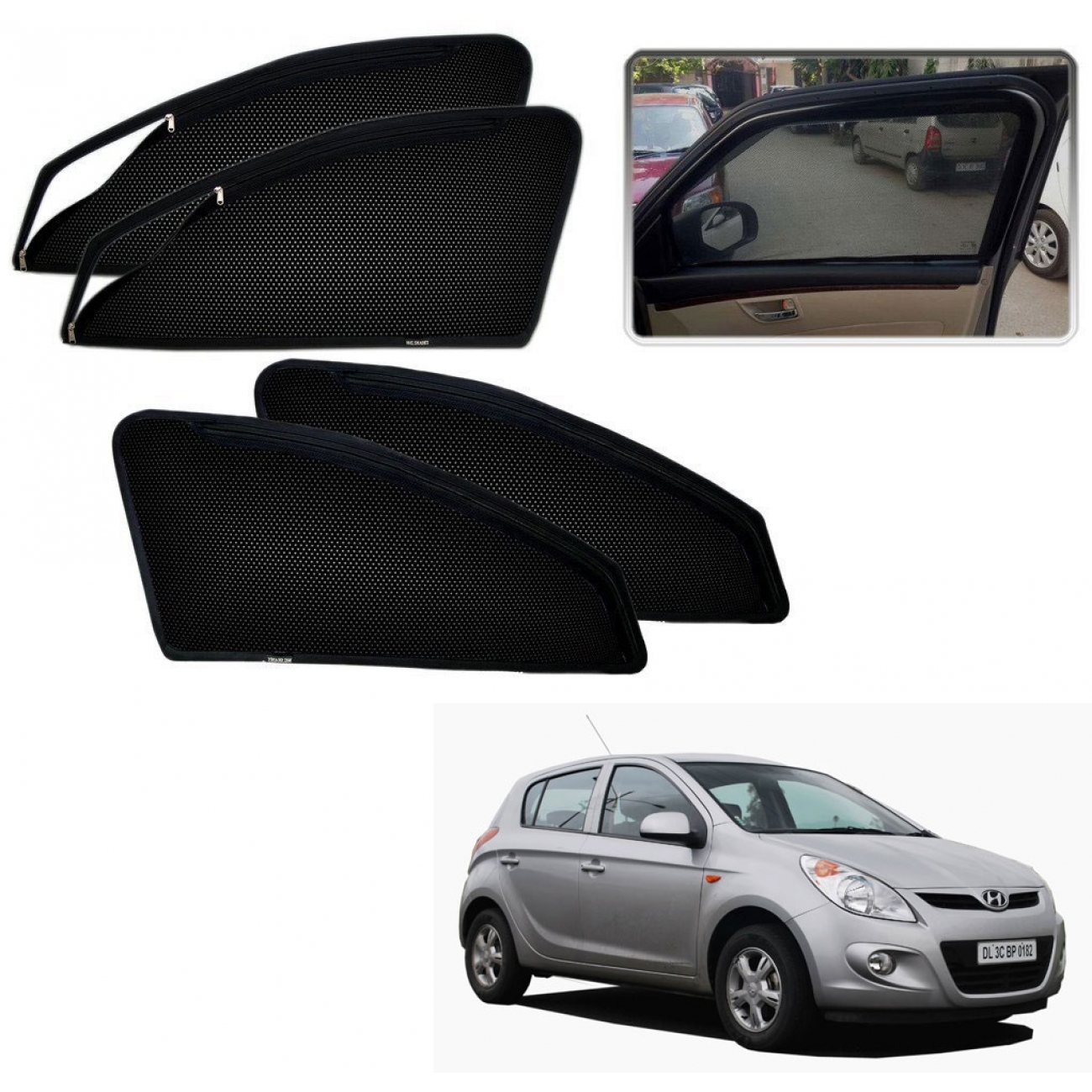 Hyundai i20 20082012 Window Zipper Sun Shades