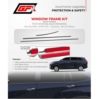 GFX Toyota Innova Hycross 2023 Onwards Lower Window Black Chrome Garnish
