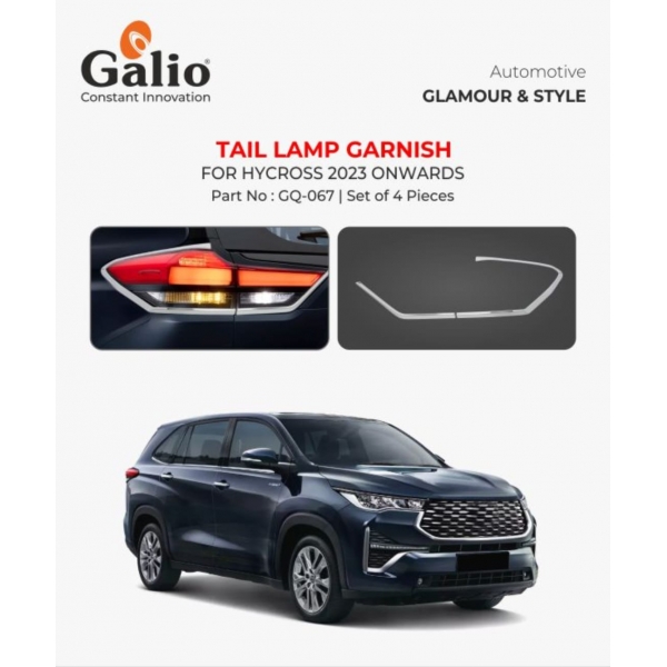 Galio Toyota Innova Hycross 2023 Onwards Tail Lamp Chrome Garnish - Set of 4 Pcs.