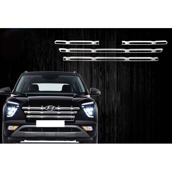 Cnleague Hyundai Creta 2020-23 Front Grill Trim Chrome