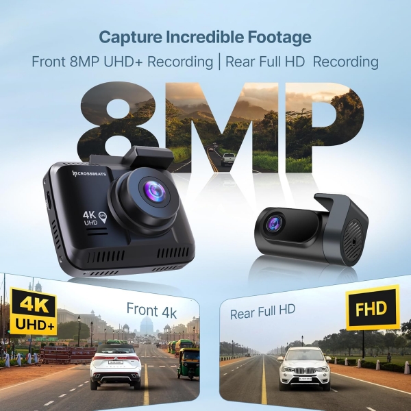 Crossbeats Roadeye DC03 4K Dash Camera for Car