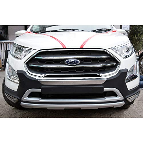 AMPTRV Car Rear Bumper Protector For Ford Ecosport,Carbon Fiber Rear Door Trunk Sills Scratch Plate Guard Cover Protective Decorative Strips Styling modification Body Fittings 