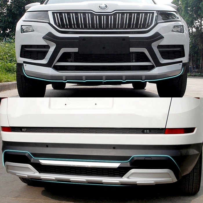 Skoda Kodiaq Front and Rear Bumper Guard Protector in High Quality ABS Material