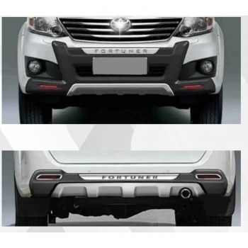 Toyota Fortuner 2012-2015 Front and Rear Bumper Guard Protector in High  Quality ABS Material