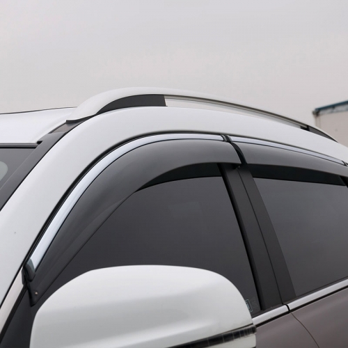 Hyundai Alcazar Car Window Door Visor with Chrome Line (Set Of 4 Pcs.)