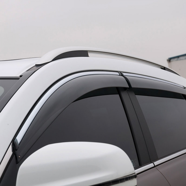 Mahindra Bolero Car Window Door Visor with Chrome Line (Set Of 6 Pcs.)