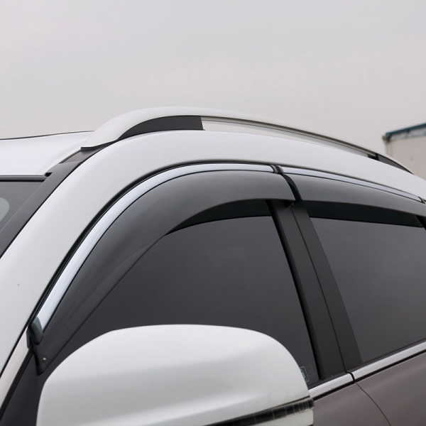 Ford Figo Aspire Car Window Door Visor with Chrome Line (Set Of 4 Pcs.) Ford Figo Aspire Car Window Door Visor with Chrome Line (Set Of 4 Pcs.)