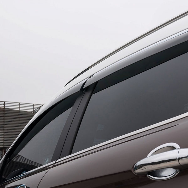 Hyundai New Creta 2020 Onwards Car Window Door Visor with Chrome Line (Set Of 4Pcs.)