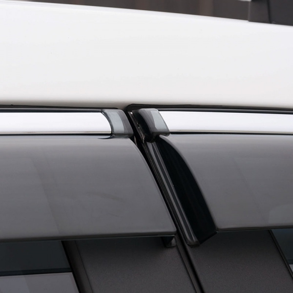 Ford Figo Aspire Car Window Door Visor with Chrome Line (Set Of 4 Pcs.) Ford Figo Aspire Car Window Door Visor with Chrome Line (Set Of 4 Pcs.)