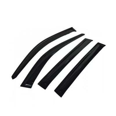 Car Window Door Visor For Tata Tiago Set Of 4 (Black)