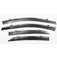 Toyota Corolla Altis Car Window Door Visor with Chrome Line (Set Of 4 Pcs.)
