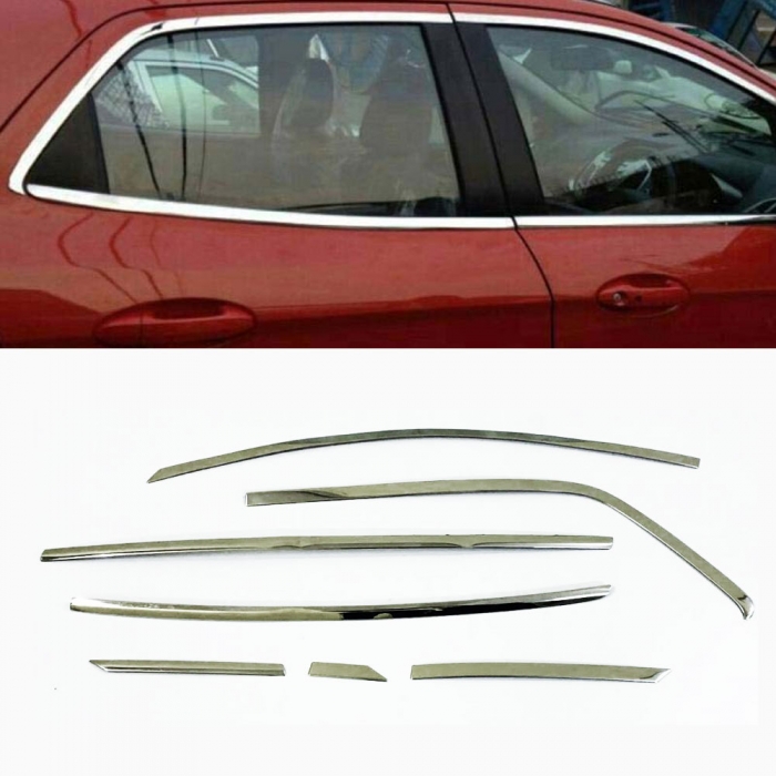 Ford New Ecosport Full Window Chrome Garnish Trims (Set Of 14Pcs.) Ford New Ecosport Full Window Chrome Garnish Trims (Set Of 14Pcs.)