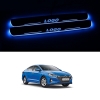 Hyundai Elantra 2020 Onwards Door Foot LED Mirror Finish Black Glossy Scuff Sill Plate Guards (Set of 4Pcs.)