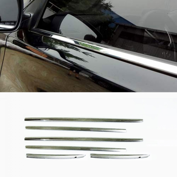 Ford Endeavour Lower Window Chrome Garnish Trims (Set Of 6Pcs.)