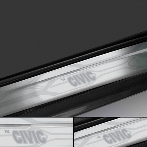 Galio Stainless Steel Door Sill Guards for Honda Civic 2015 Onwards