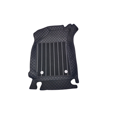 Black Color Luxury Florino Floor Mats for Hyundai Alcazar 2024 Onwards - 7 Seater