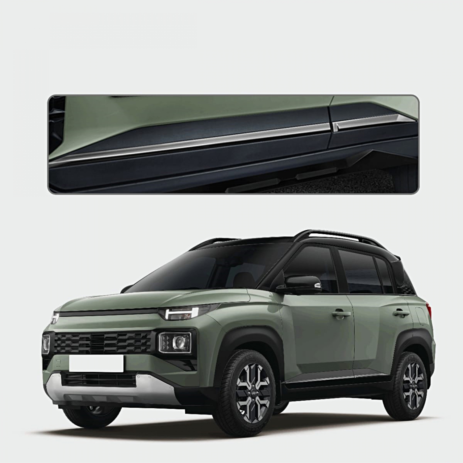 GFX Hyundai Exter 2023 Onwards Body Chrome Side Moulding