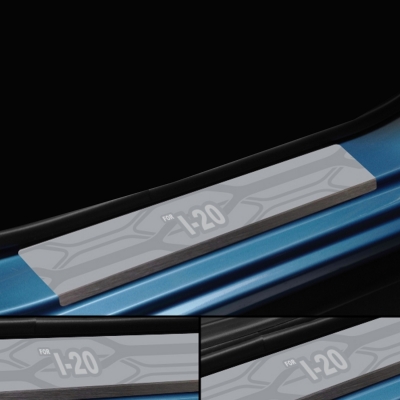 Galio Stainless Steel Door Sill Guards for Hyundai i20 2020 Onwards Galio Stainless Steel Door Sill Guards for Hyundai i20 2020 Onwards