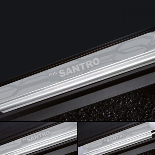 Galio Stainless Steel Door Sill Guards for Hyundai Santro 2018 Onwards