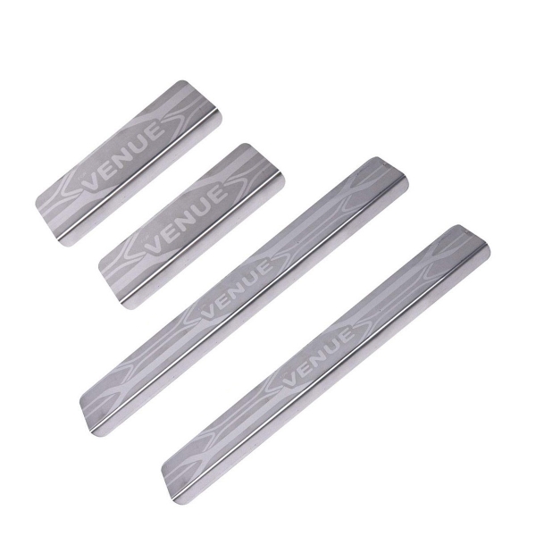 Galio Stainless Steel Door Sill Guards for Hyundai Venue 2019 Onwards