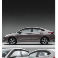 Galio Chrome Line Door Visor for Hyundai Verna 2017-2023 Galio Chrome Line Door Visor for Hyundai Verna 2017-2023