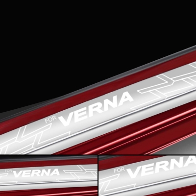 Galio Stainless Steel Door Sill Guards for Hyundai Verna 2023 Onwards Galio Stainless Steel Door Sill Guards for Hyundai Verna 2023 Onwards