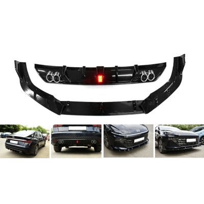 F1-Style LED Bumper Diffuser with Skirting for Hyundai Verna 2023 Onwards F1-Style LED Bumper Diffuser with Skirting for Hyundai Verna 2023 Onwards